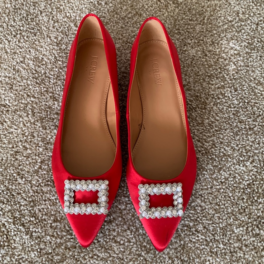 Worn Once J Crew Factory Embellished Flat